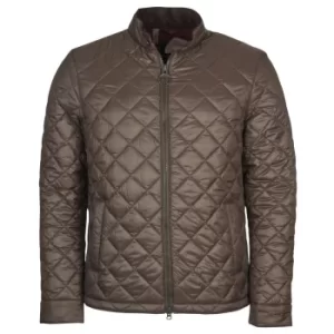 Image of Barbour Mens Harrington Quilted Jacket Rustic/Winter Red Small