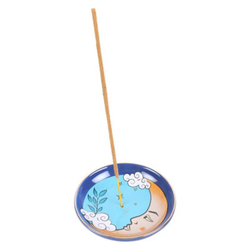 Image of Something Different Something Different Celestial The Moon Incense Holder in Blue Blue One Size Unisex 5063470806416