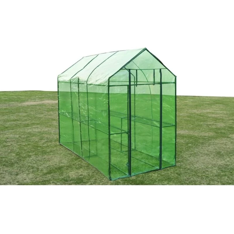 Image of vidaXL Greenhouse Steel XL PVC Cover Garden Green Shade Plant House Storage