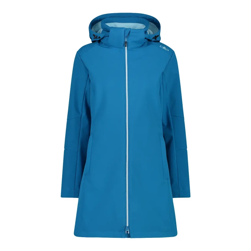 Image of Womens zip-up hooded parka CMP Bleu Female D40