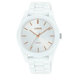 Image of Lorus RG255RX9 Mens Soft Touch White Silicone Strap Watch