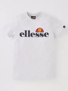 Image of Ellesse Junior Boys Core Malia Tee - White MARL, White, Size 10-11 Years