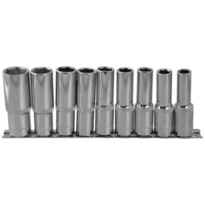 Image of 9 Piece 1/2" Metric Deep Socket Set (10-22MM)
