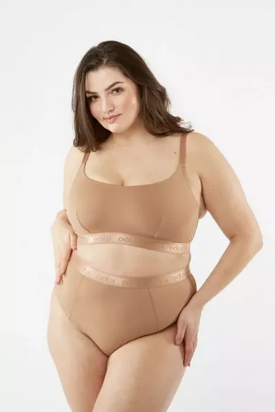 Image of Oola Lingerie Control High Waist Thong Chocolate