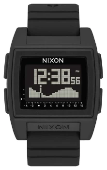 Image of Nixon Base Tide Pro Black Digital Black Silicone Strap Watch