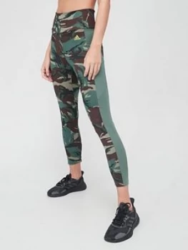 Image of Adidas Camo 7/8 Leggings - Khaki
