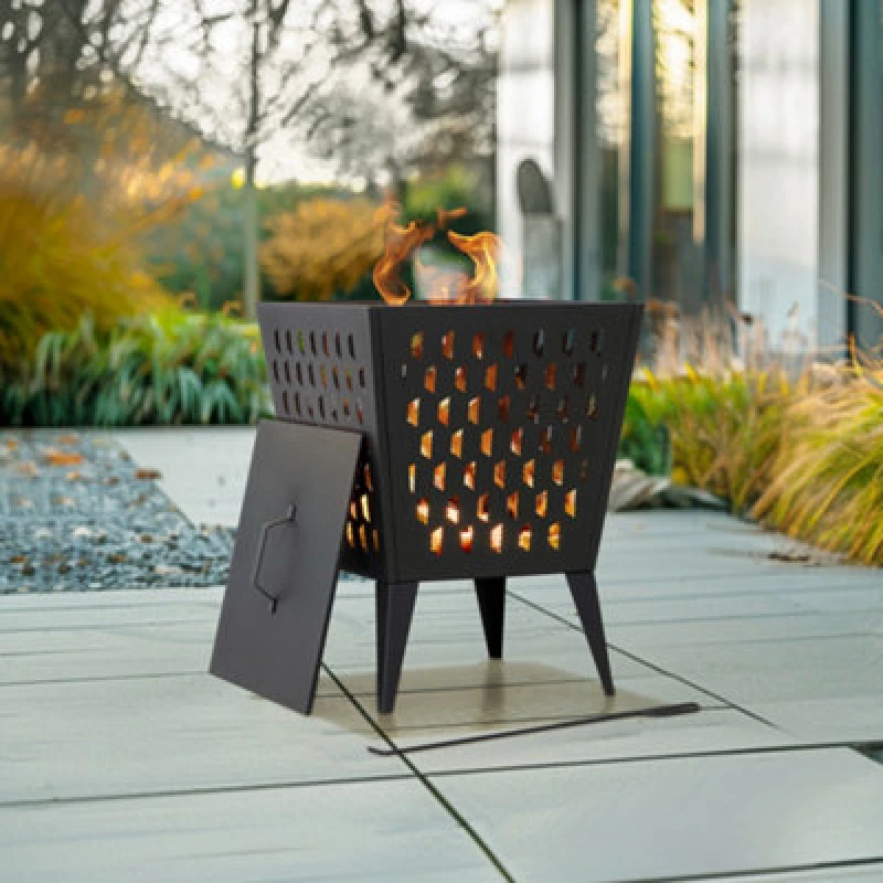 Image of Sunjoy Steel Outdoor Fire Pit With Fire Poker