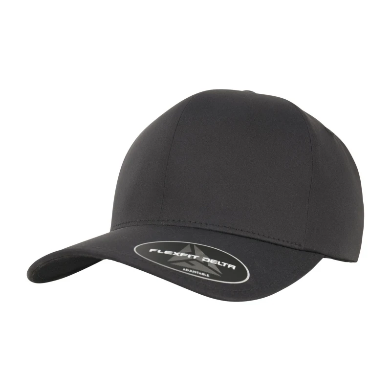 Image of Flexfit by Yupoong Mens Delta Adjustable Cap in Black Male One Size