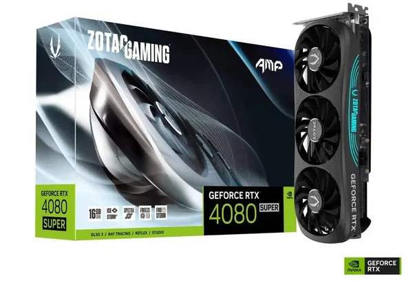 Image of Zotac Nvidia GeForce RTX 4080 SUPER AMP 16GB GDDR6X - ZT-D40820F-10P