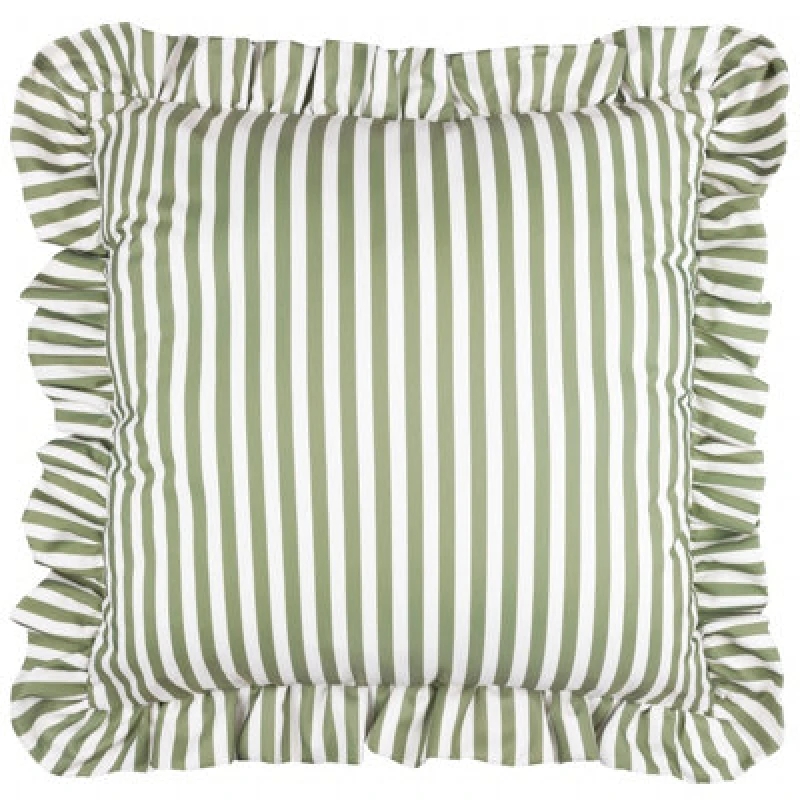 Image of Wylder Nature Millie Ruffle 50X50 Outdoor Polyester Cushion Pink Green WXNPR Unisex