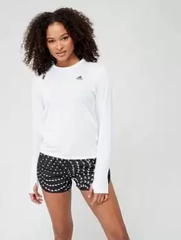 Image of adidas Running Long Sleeve T-Shirt, White, Size XS, Women