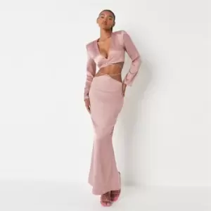 Image of Missguided Midi Skirt Co Ord - Pink