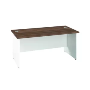 Image of Jemini Rectangular Panel End Desk 1200x800x730mm Dark Walnut KF804697