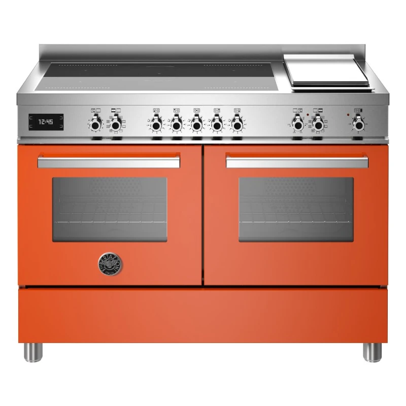 Image of Bertazzoni PRO125I2EART 120cm Professional Induction Range With Griddle - Orange PRO125I2EART