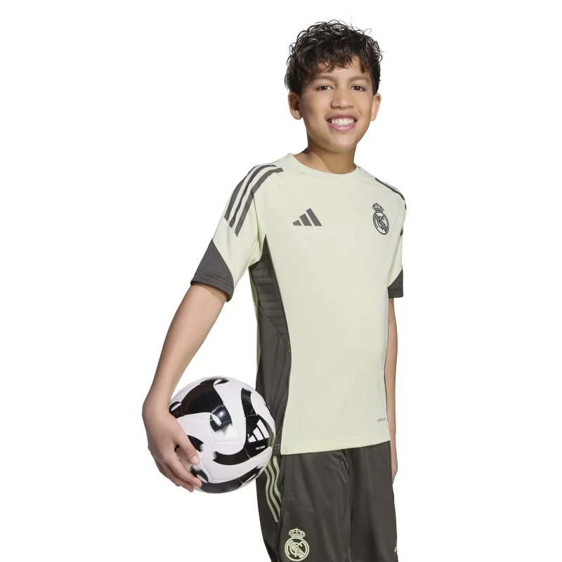 Image of Adidas Real Madrid kids' training jersey 2025/26 Vert Unisex 15/16 ans JP3976
