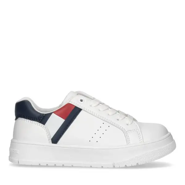 Image of Tommy Hilfiger Tommy Flag Low Snkr Jn42 Low Trainers 2.5 (35) White 09173601225