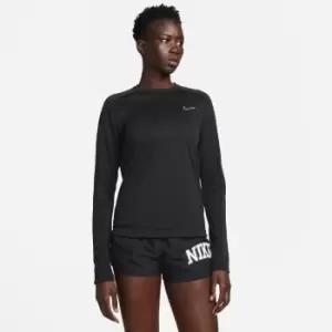 Image of Dri-Fit Running Jumper with Logo Print and Crew Neck