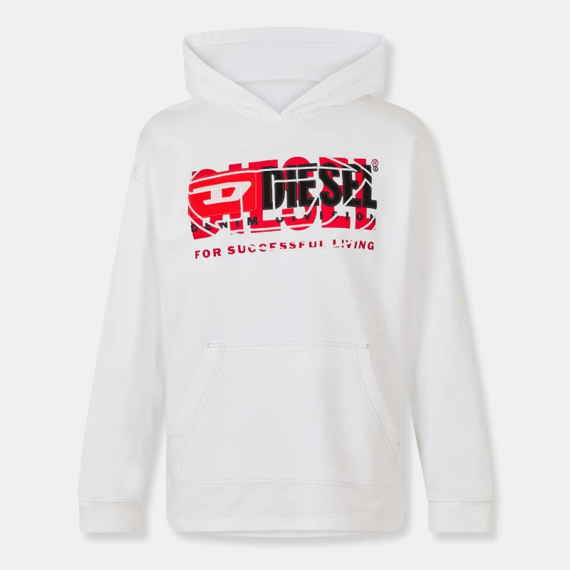 Image of Diesel Mens Crew Neck Sweatshirt Bright White male XS