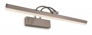 Image of LED 1 Light Picture Wall Light - 11w Brushed Steel