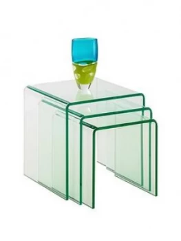 Image of Julian Bowen Amalfi Bent Glass Nest Of Tables