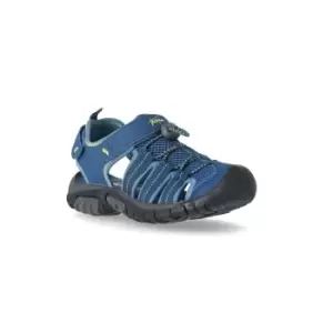Image of Trespass Childrens/Kids Nantucket Active Closed Toe Beach Sandals (3.5 UK) (Navy/Kiwi)