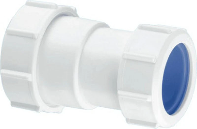 Image of McAlpine ST28L-ISO 1.25" x 40mm Multifit Straight Connector - Multifit x European Pipe Size White