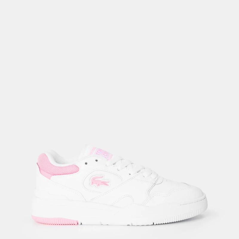Image of Lacoste Womens Lineshot Casual Low-Top Trainers Wht/Lt Pnk female 4 (37)