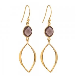 Image of Juvi Designs Gold vermeil boho cat eye earrings Brown
