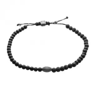Image of Black Onyx Lava Cord Bracelet B5439B