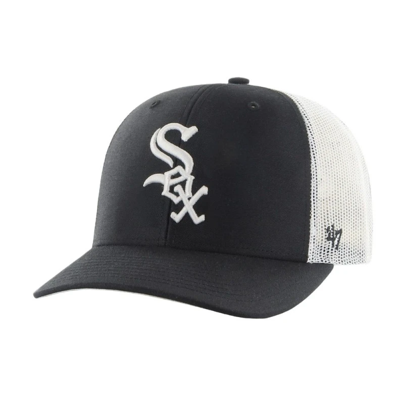 Image of Chicago White Sox Womens Branson 47 Snapback Trucker Cap in Black Female One Size