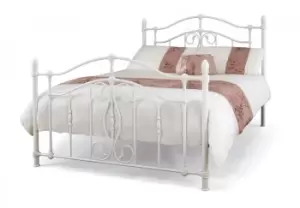 Image of Serene Nice 4ft6 Double White Metal Bed