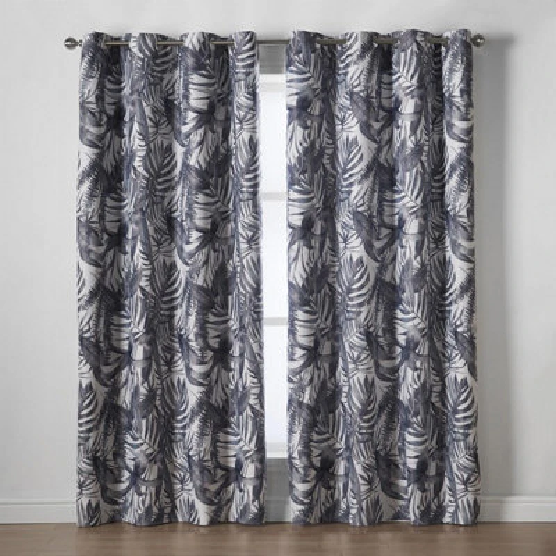 Image of Luxury Living Malay 90" X 108" Charcoal (ring Top Curtains) MALACHA9108