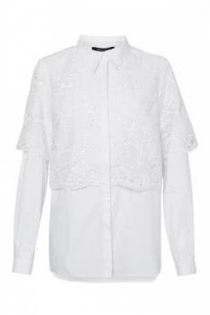 Image of French Connection Southside Mix Shirt White