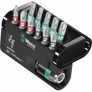 Image of Wera Bit-Check 12 BiTorsion 1 05057420001 Bit set 12 Piece Pozidriv, Phillips, TORX socket BiTorsion