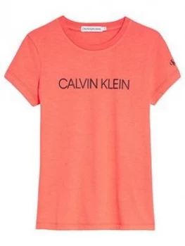 Image of Calvin Klein Jeans Girls Short Sleeve Institutional T-Shirt