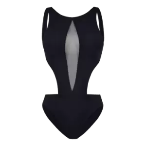 Image of Women One Piece Trikini Graphic Swimsuit Solid - Lenora - Black - Size XS - Vilebrequin