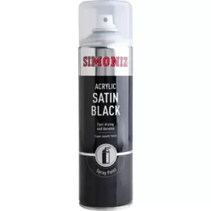 Image of SIMP16D Acrylic Satin/Matt Black Spray Paint - 500ML