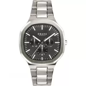 Image of Mens Obaku Ild Blacksteel Watch