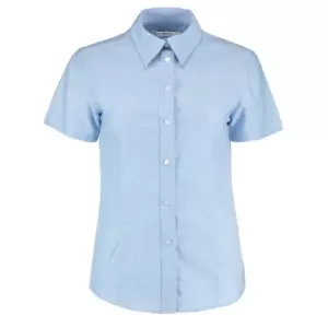 Image of Kustom Kit Ladies Workwear Oxford Short Sleeve Shirt (8) (Light Blue)