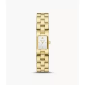 Image of Kate Spade New York Womens Brookville Gold-Tone Stainless Steel Watch - Gold
