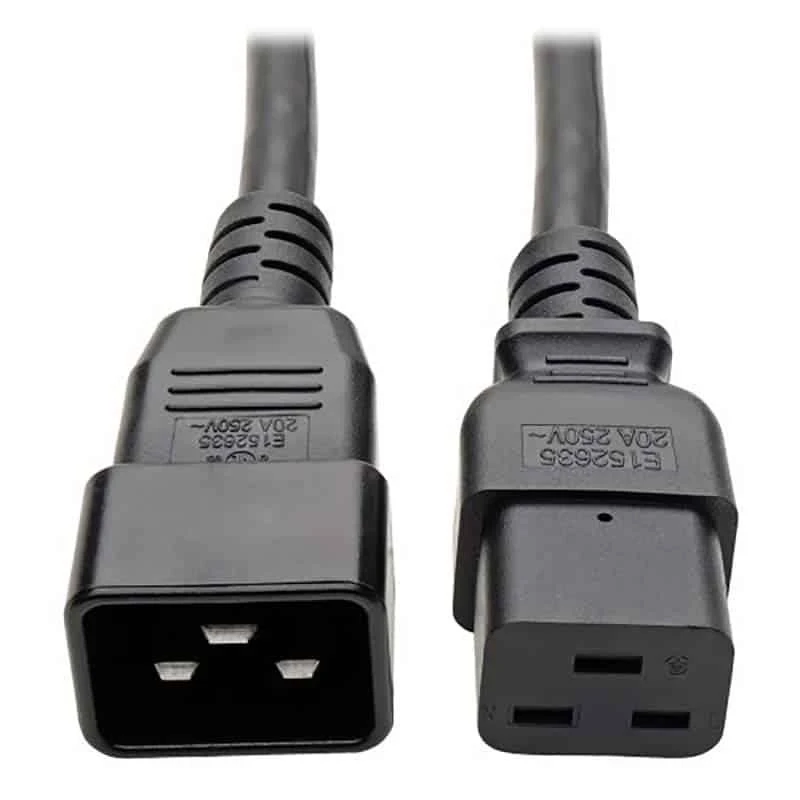 Image of FDL 2M IEC C20 PLUG TO C19 SOCKET EXTENSION CABLE