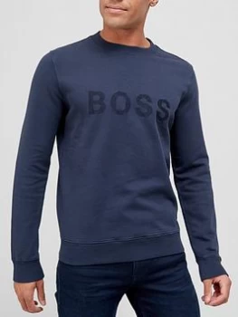 Image of Hugo Boss Welogo Sweatshirt Navy Size S Men