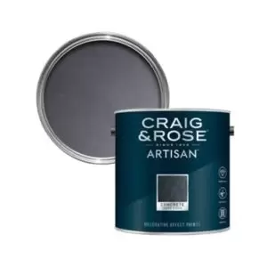 Image of Craig & Rose Artisan Onyx Edge Concrete Effect Matt Wall & Ceiling Topcoat Special Effect Paint, 2.5L