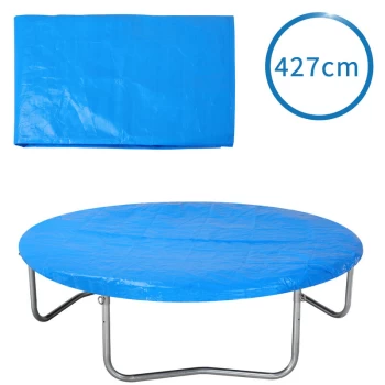 Image of Trampoline Green Rain Cover Ø 244-426cm Waterproof Weather Protective Cover 426cm - Blue