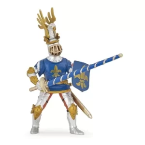 Image of PAPO Fantasy World Blue Knight Fleur de Lys Toy Figure, Three Years or Above, Silver/Blue (39788)