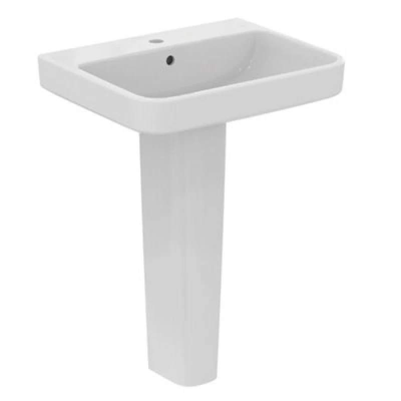 Image of Ideal Standard I.life B Gloss White Rectangular Floor-Mounted Full Pedestal Basin (H)84.5Cm (W)60Cm