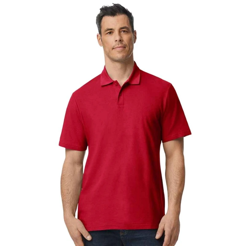 Image of Gildan Softstyle Polo Shirt in Red Size: Small Red Unisex S