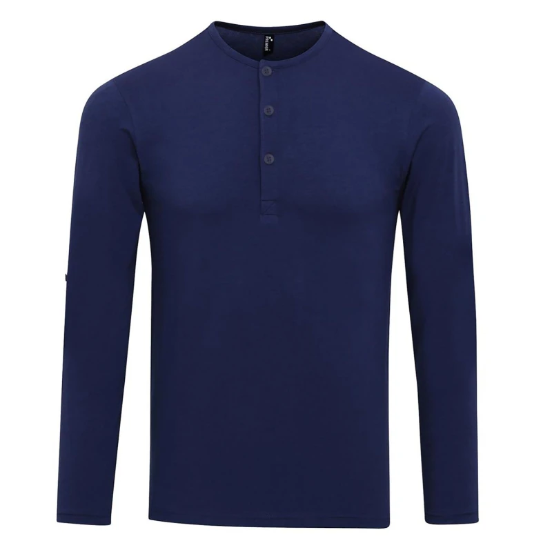 Image of Premier Premier Men Long John Roll Sleeve Tee in Indigo Size: X-Small Indigo XS Male 5057819320084