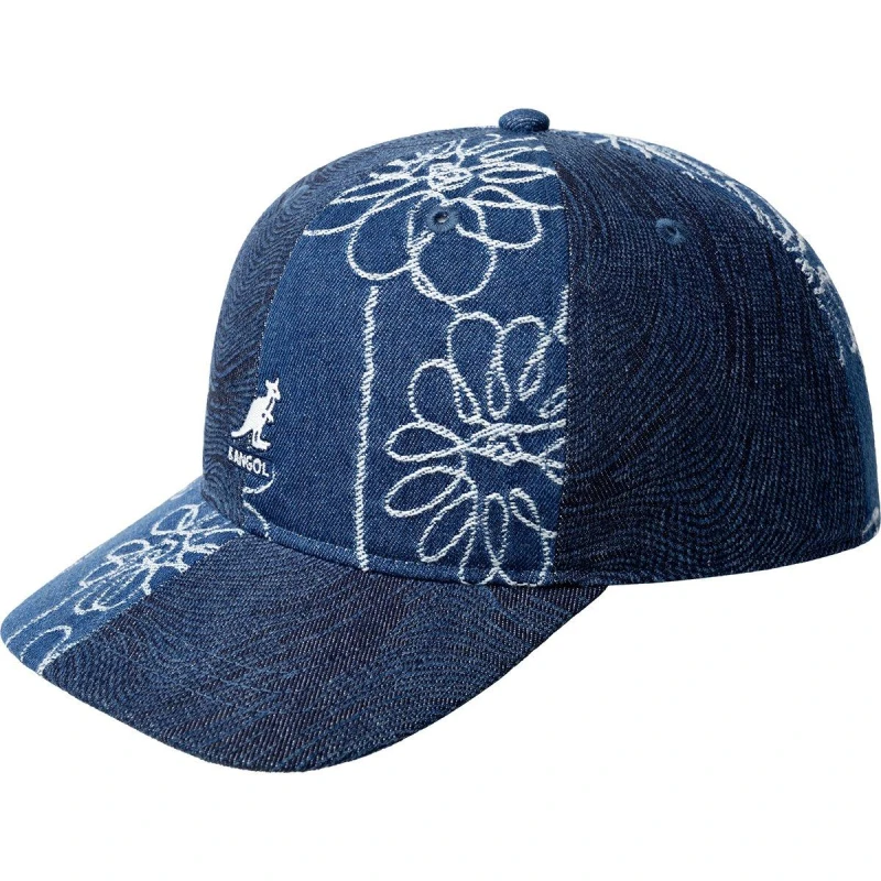 Image of Kangol Denim Mashup Cap Blue FLORAL unisex ONESIZE