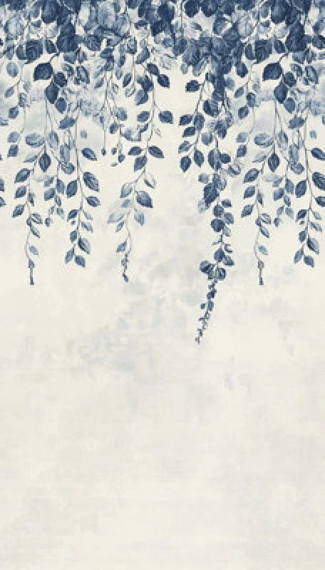 Image of Cosmoliving By Cosmopolitan Hanging Garden Digital Mural Non Woven Blue/Cream WPDN5 Unisex